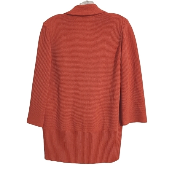 Exclusively Misook | Pink Ribbed Full Zipper Cardigan Sweater (Size Small) - Picture 14 of 14